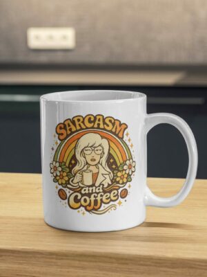 Sarcasm and Coffee Retro Style Mug