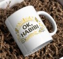 OK, Habibi Mug – Gold Sparkle Arabic Slang Aesthetic Coffee Cup