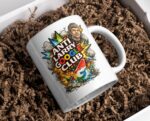 Anti Larry Google Club Mug – Bold Tech Satire Coffee Cup, Explosive Multicolor Graphic Ceramic