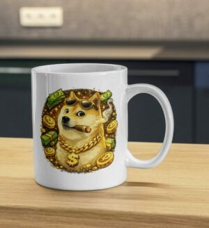 Doge Crypto Mug – Premium Dogecoin & Blockchain Coffee Cup for Crypto Traders and Investors