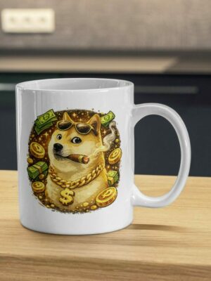 Doge Crypto Mug – Premium Dogecoin & Blockchain Coffee Cup for Crypto Traders and Investors