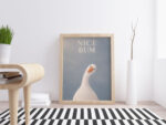 Nice Bum Goose Wall Art Print | Funny Minimalist Bathroom Humor