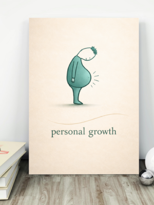 Personal Growth Wall Art Print – Minimal Conceptual Illustration