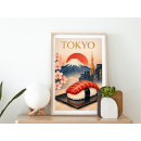 Tokyo Sushi Illustration Print