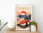Tokyo Sushi Illustration Print