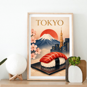Tokyo Sushi Illustration Print