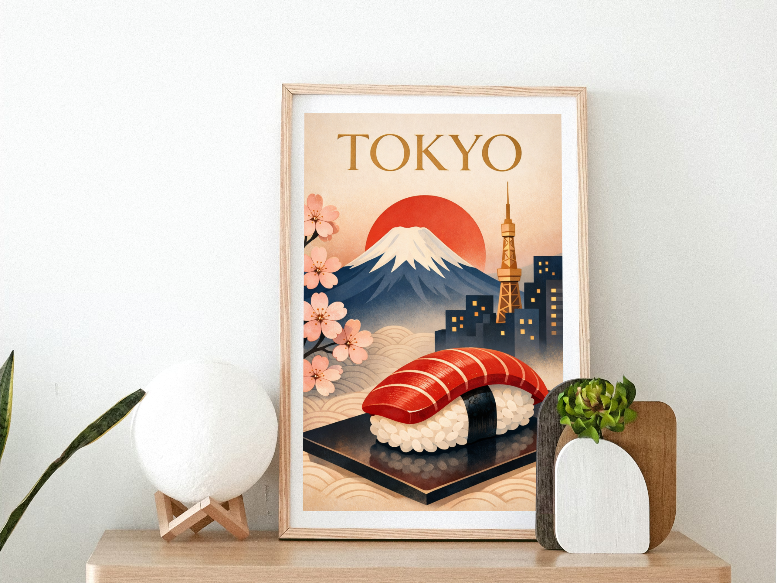 Tokyo Sushi Illustration Print