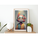Soft Persona – Abstract Color Mask Surreal Portrait Wall Art Print