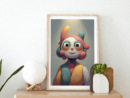 Soft Persona – Abstract Color Mask Surreal Portrait Wall Art Print