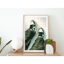 Green Sneaker Street Art Print – Modern Fashion Illustration Wall Art