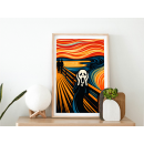 Expressionist Scream Wall Art Print – Modern Abstract Pop Art Illustration