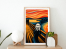 Expressionist Scream Wall Art Print – Modern Abstract Pop Art Illustration