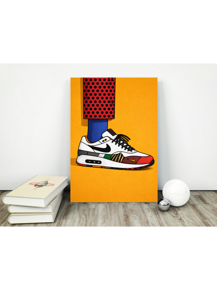 Graphic Sneaker Wall Art Print – Bold Streetwear Illustration, Modern Pop Decor