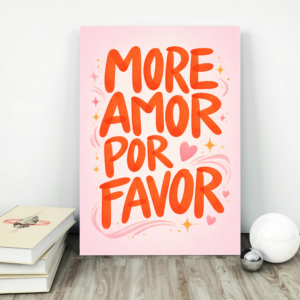 More Amor Por Favor Typography Art