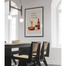 Vino Pasta e Amore Wall Art Print – Italian Kitchen Illustration, Vintage Food Poster