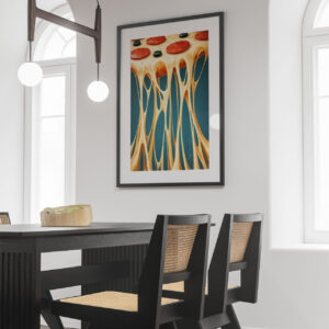 Melting Pizza Surreal Art Print