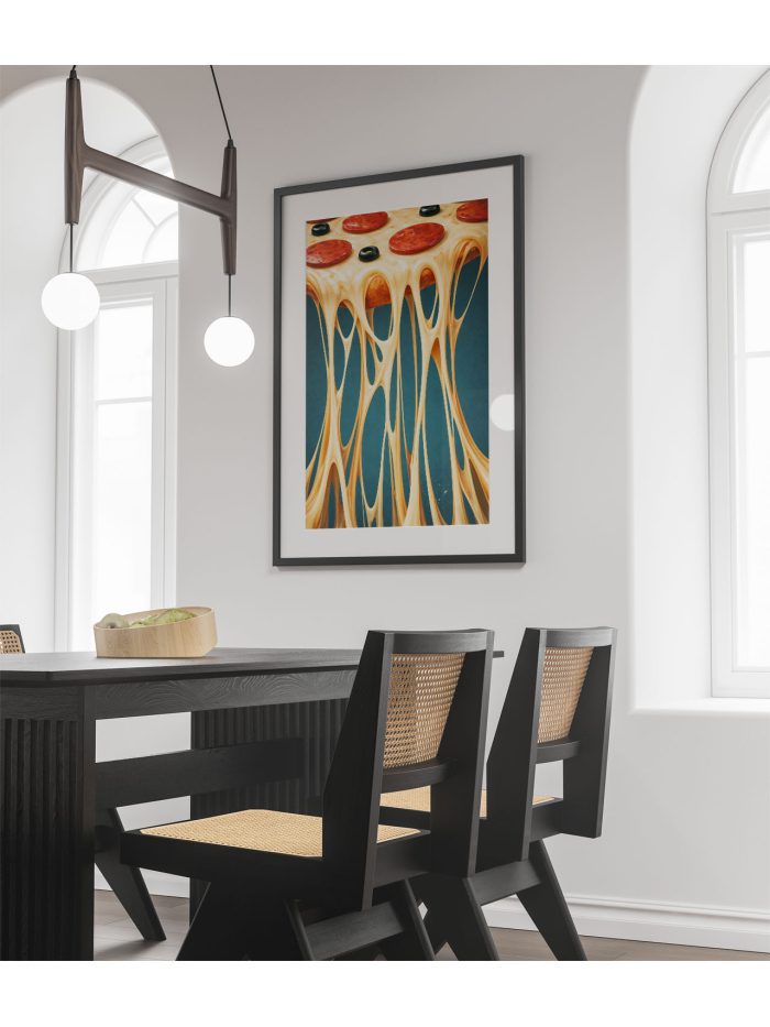 Melting Pizza Surreal Art Print