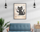 You’re On My To‑Do List Wall Art Print | Dark Humor Cat Illustration