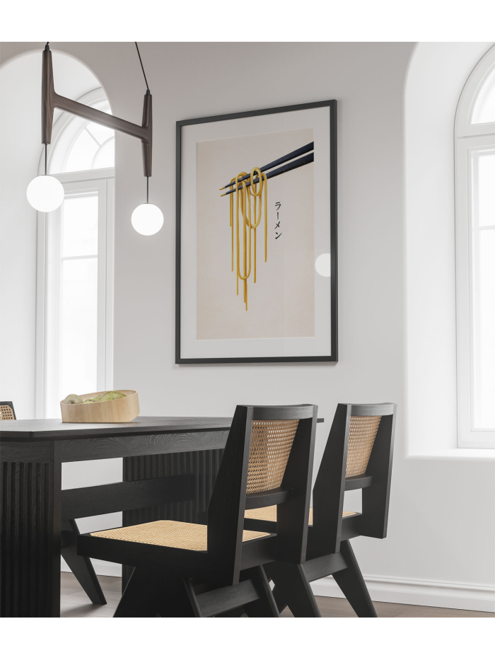 Minimal Ramen Wall Art Print – Japanese-Inspired Food Illustration