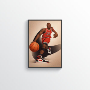 Basketball Legend Wall Art Print – Dynamic Sports Illustration