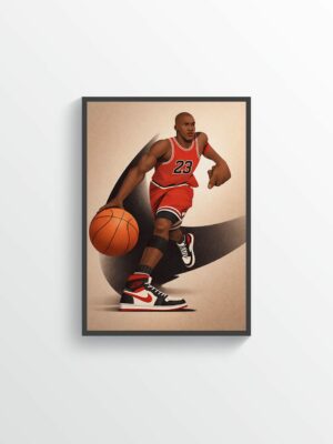 Basketball Legend Wall Art Print – Dynamic Sports Illustration