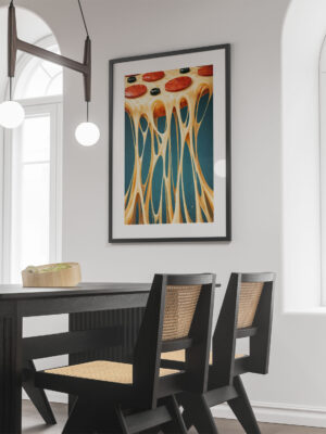 Melting Pizza Surreal Art Print