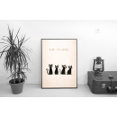 Ew, People – Minimalist Cat Illustration Wall Art Print