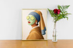 Modern Spa Portrait – Cucumber Mask Figurative Wall Art Print