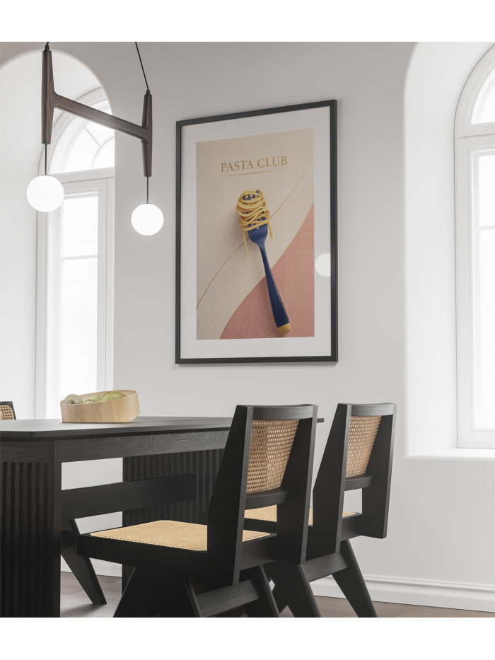 Pasta Club Wall Art Print – Minimalist Food Illustration with Fork