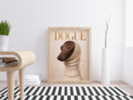 Dogue – Fashion Dog Portrait Minimalist Vogue‑Style Wall Art Print
