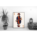 King of Clubs Chemist Illustration Playing Card Style Art Print