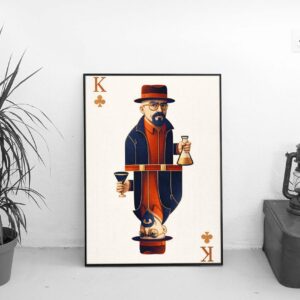 King of Clubs Chemist Illustration Playing Card Style Art Print
