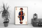 King of Clubs Chemist Illustration Playing Card Style Art Print