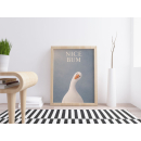 Nice Bum Goose Wall Art Print | Funny Minimalist Bathroom Humor