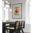 Orange Typography Wall Art Print – Minimal Kitchen Decor