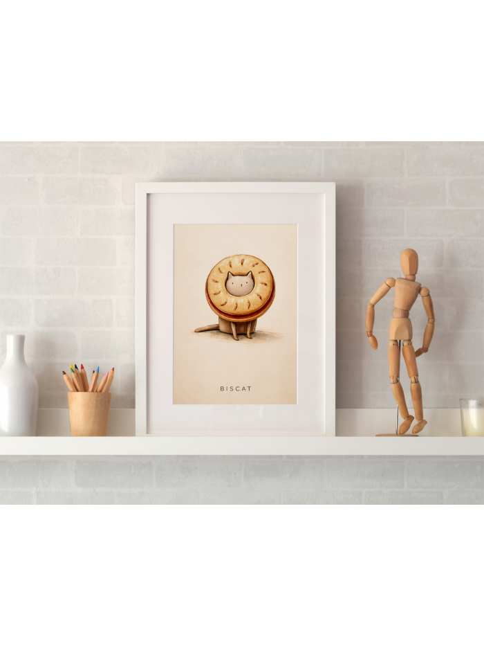 Biscat Whimsical Illustration