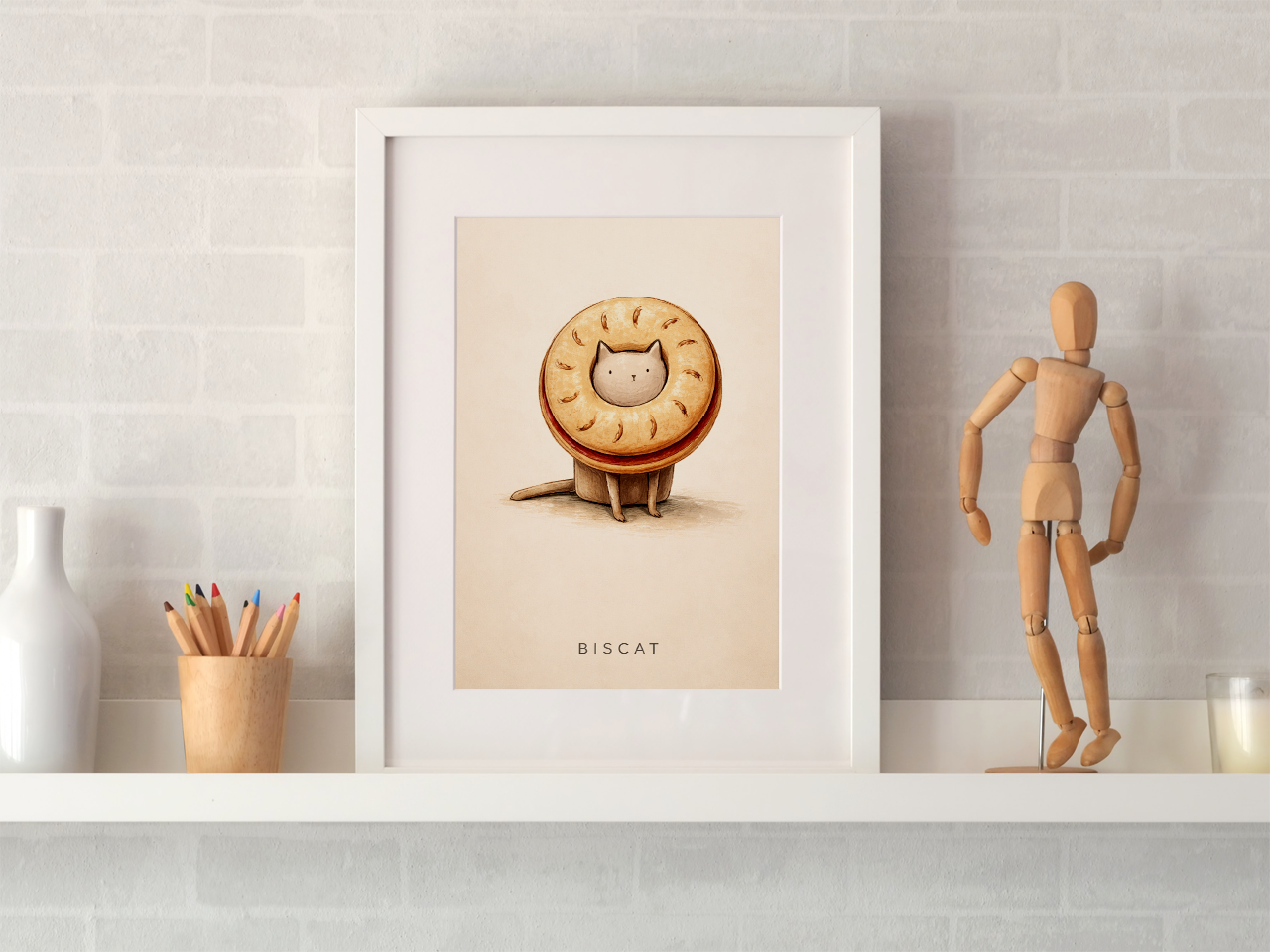 Biscat Whimsical Illustration