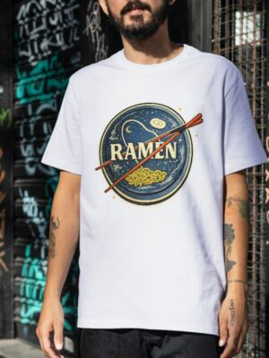 Space Ramen Premium Cotton T-Shirt | Soft Unisex Graphic Tee Streetwear