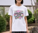 Hello I Have ADHD Rainbow Pop Premium Cotton T-Shirt | Soft Unisex Graphic Tee
