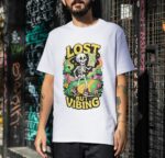 Lost But Vibing Premium Cotton T-Shirt | Soft Unisex Graphic Tee Streetwear