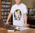 Howling Wolf Toilet Humor Premium Cotton T-Shirt | Soft Unisex Graphic Tee