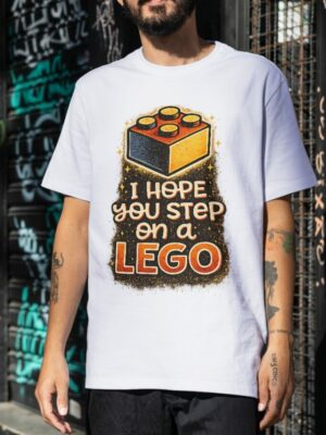 I Hope You Step On A LEGO Premium Cotton T-Shirt | Soft Unisex Graphic Tee