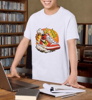 Retro Sneaker Peace – Street Style Unisex T-Shirt (100% Cotton) – Premium Graphic Tee