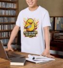 Peace Was Never an Option Angry Chick Premium Cotton T-Shirt | Soft Unisex Graphic Tee