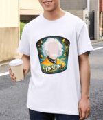 Einstein Genius – Lightning & Atom Science Unisex T-Shirt (100% Cotton) – Premium Graphic Tee