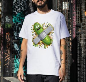 Cartoon Pickle Capsule Premium Cotton T-Shirt | Soft Unisex Graphic Tee