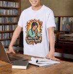 May They Burn in Hell Gothic Prayer Premium Cotton T-Shirt | Soft Unisex Graphic Tee