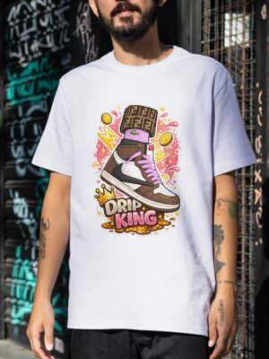 Drip King Sneaker – Streetwear Flex Unisex T-Shirt (100% Cotton) – Premium Graphic Tee