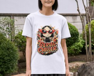 Serial Chiller Premium Cotton T-Shirt | Soft Unisex Graphic Tee Streetwear