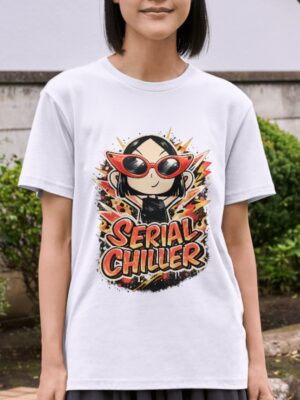 Serial Chiller Premium Cotton T-Shirt | Soft Unisex Graphic Tee Streetwear